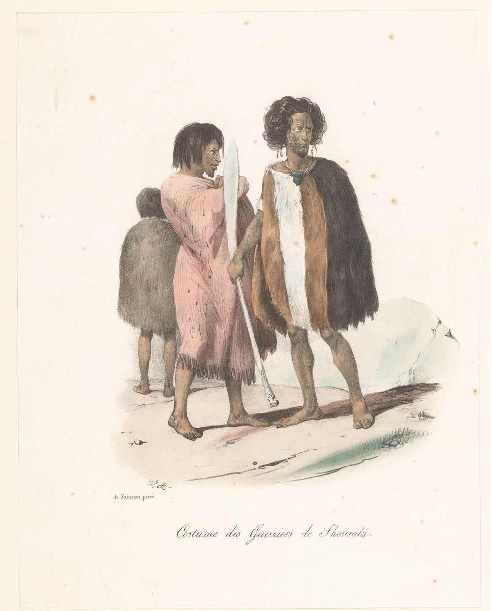 Klær til krigerne fra Shouraki (New Zealand) Costume des Guerriers de Shouraki (tittel på objekt) Voyage of Discovery of the Astrolabe (serietittel) Voyage de découvertes de l
