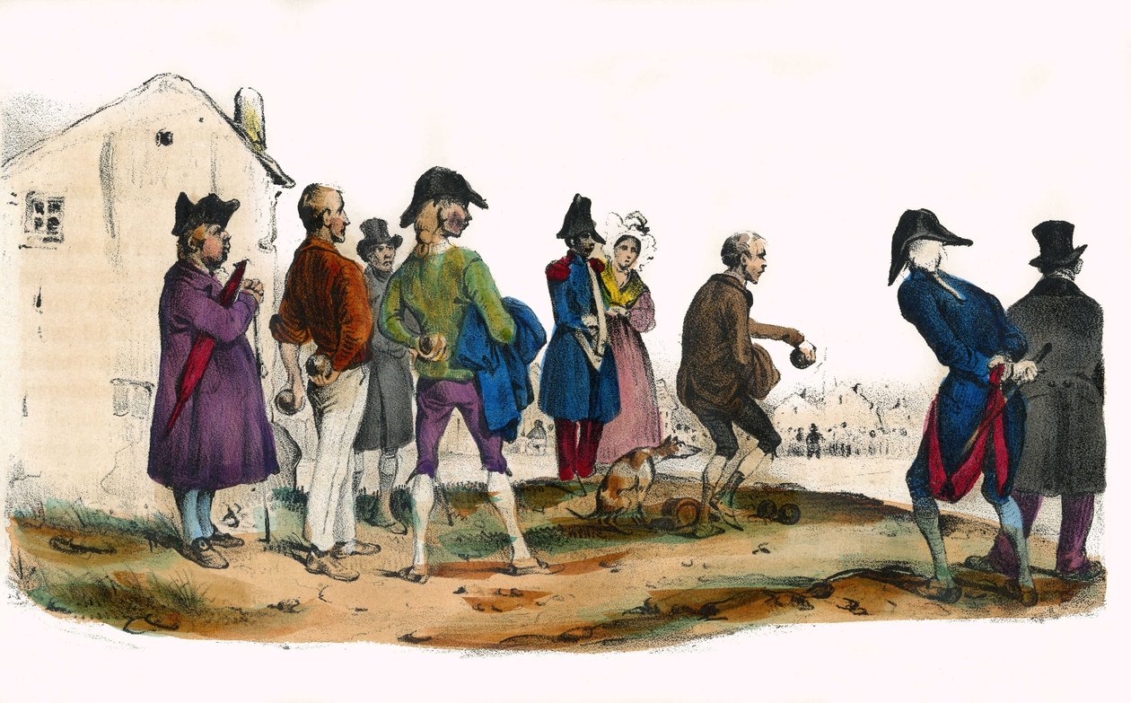 Martin, ballspilleren. I "" Album Grotesque, Choices of Outstanding Types", illustrasjoner av Victor Adam, Paris, rundt 1850. av Victor Adam
