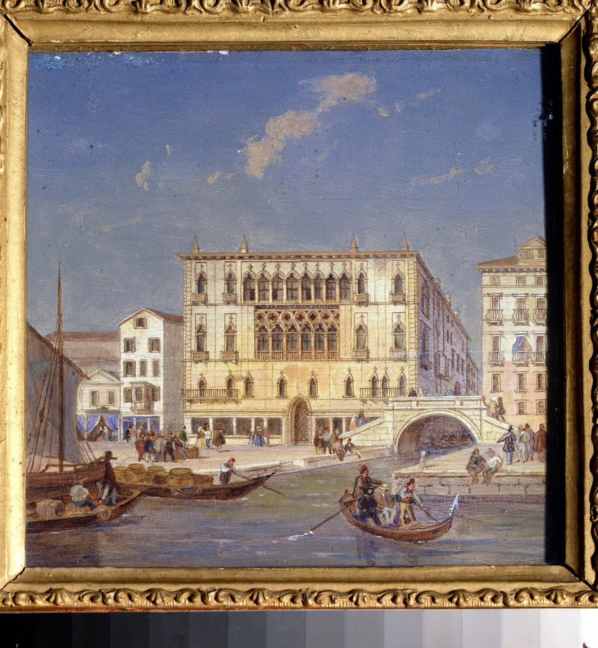 ""Vue de Venise: le palais Bernardo"" (Utsikt over Venezia. Palazzo Bernardo) Maleri av Jean-Victor (Jean Victor) Vincent Adam (1801-1867) Statens kunstmuseum fra 1800-tallet, Tula, Russland av Victor Adam