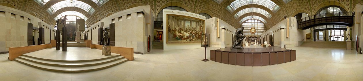Interiør av Musée d'Orsay. Panoramafotografering (360¡). av Victor Alexandre Laloux