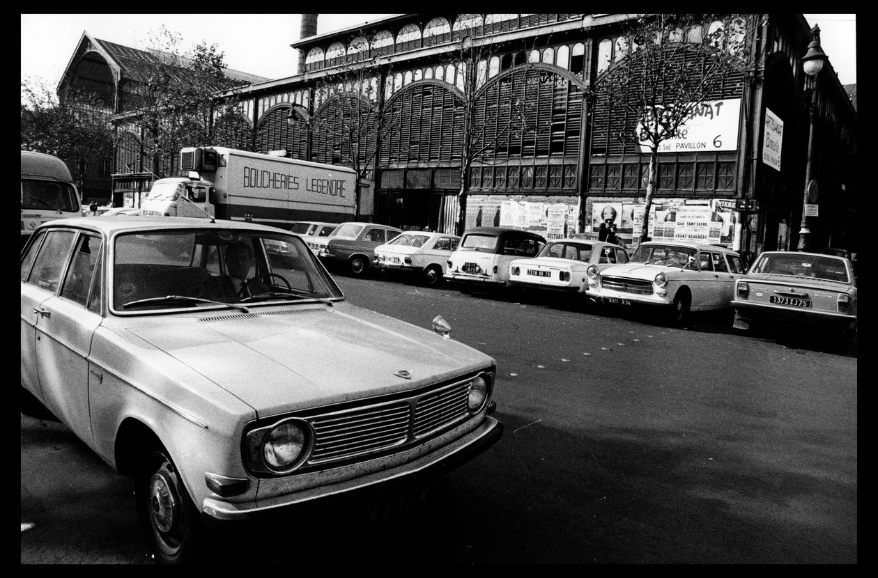 Les halles de Paris like før rivingen av august 1971 (s/hvitt-bilde) av Victor Baltard