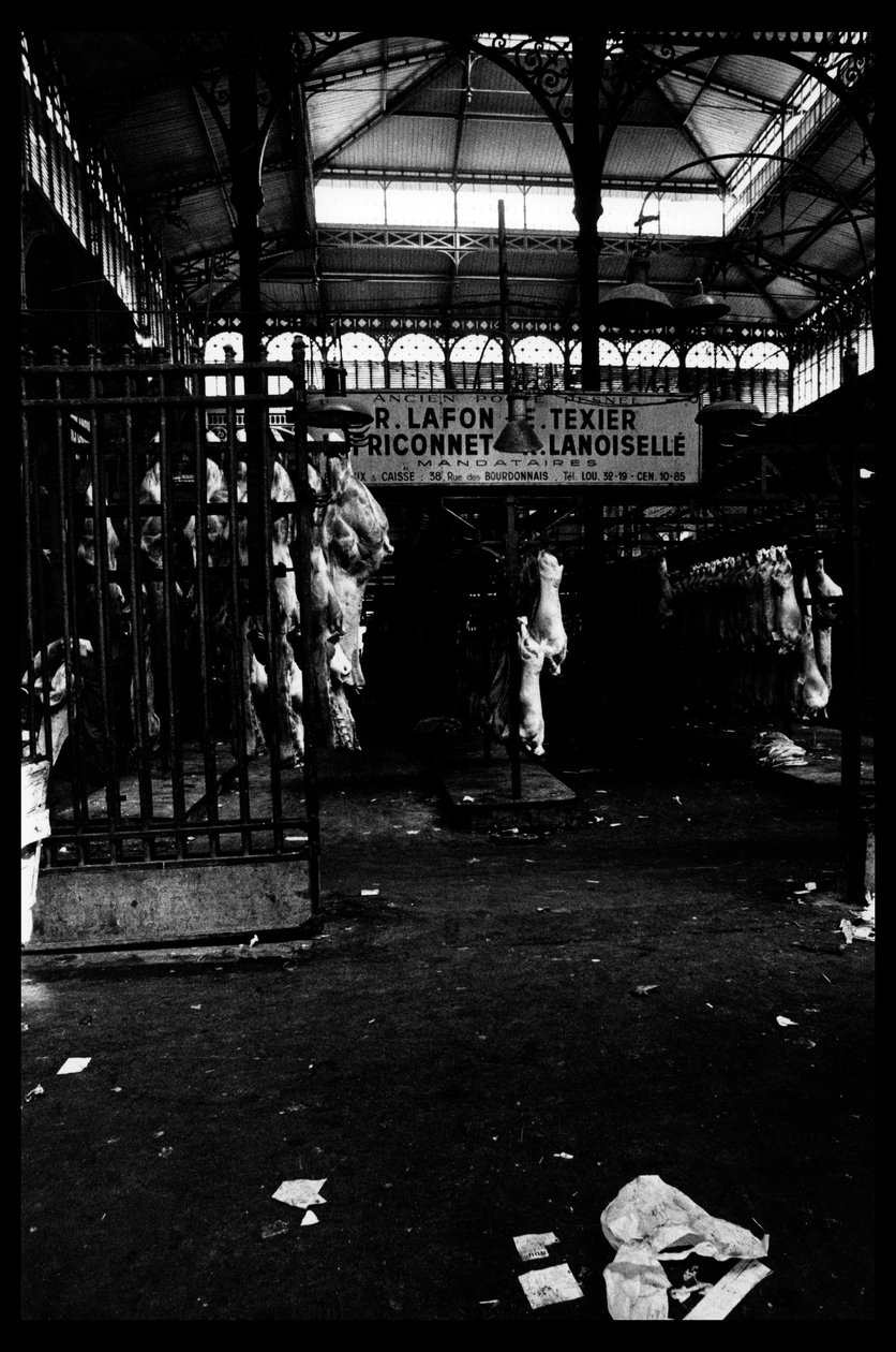 Les halles de Paris like før rivingen av august 1971 (s/hvitt-bilde) av Victor Baltard