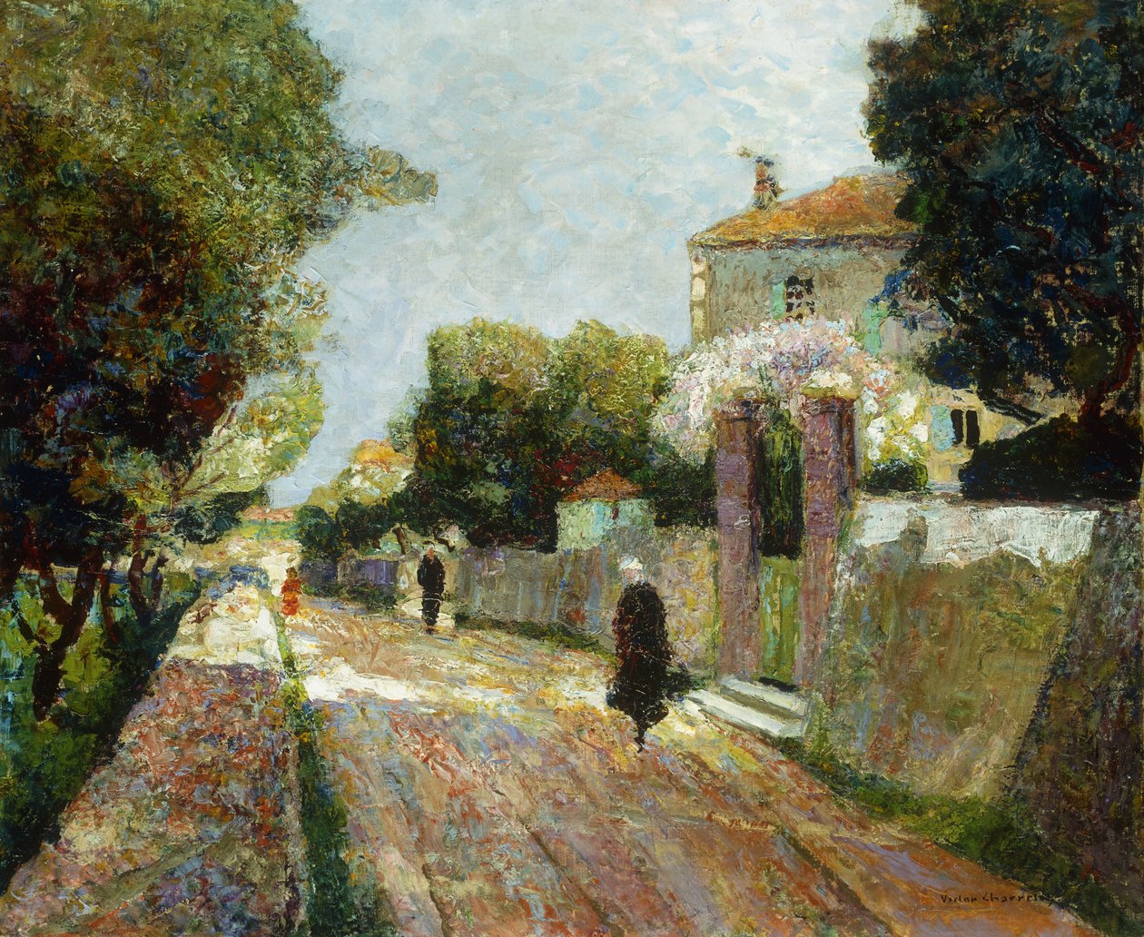 Sunny Village Street; Sunny Village Street av Victor Charreton
