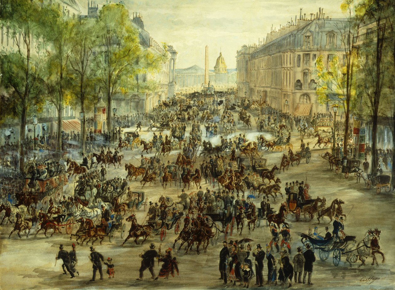 En travel boulevard, 1877 av Victor Geruzez