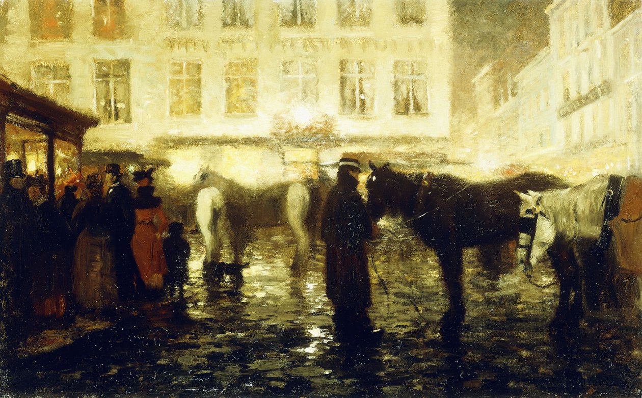 En Paris Street, kveld, av Victor Gilsoul