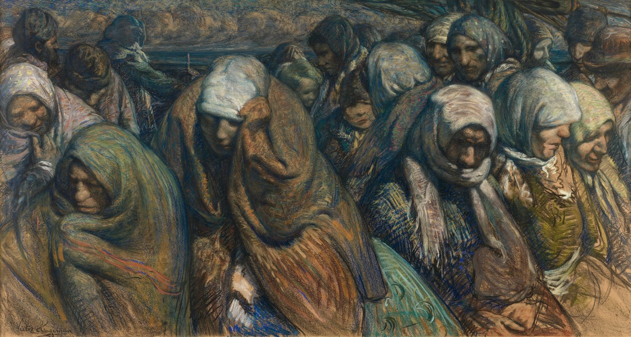 Emigranter (olje på lerret) av Victor Hageman