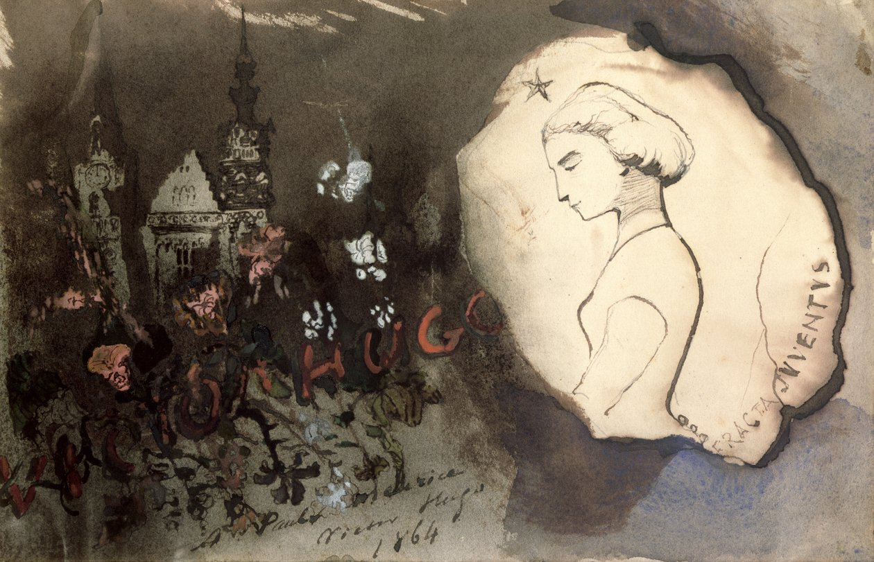 Fracta Juventus, 1864 (penn og blekk og gouache på papir) av Victor Hugo
