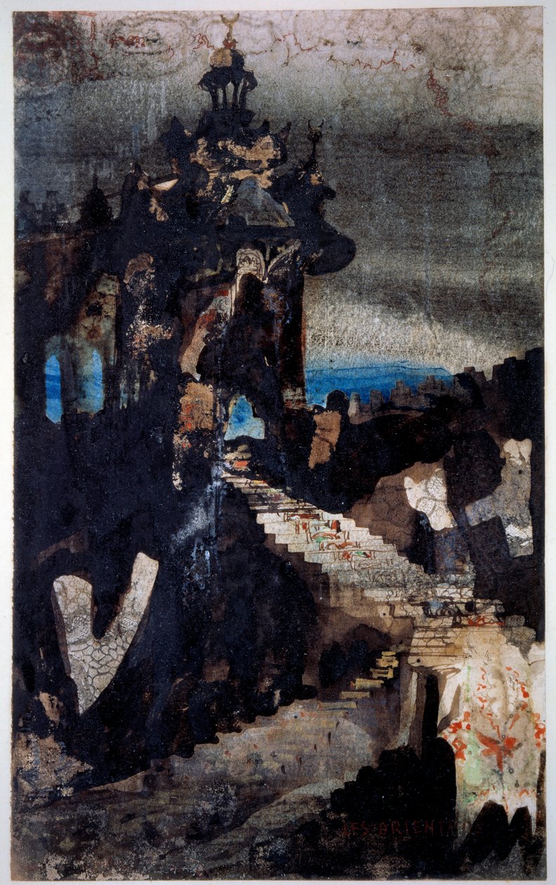 Les Orientales Tegning av en penn, gouache og akvarell av Victor Hugo (1802-1885) 1855-1856. Paris, B.N. av Victor Hugo
