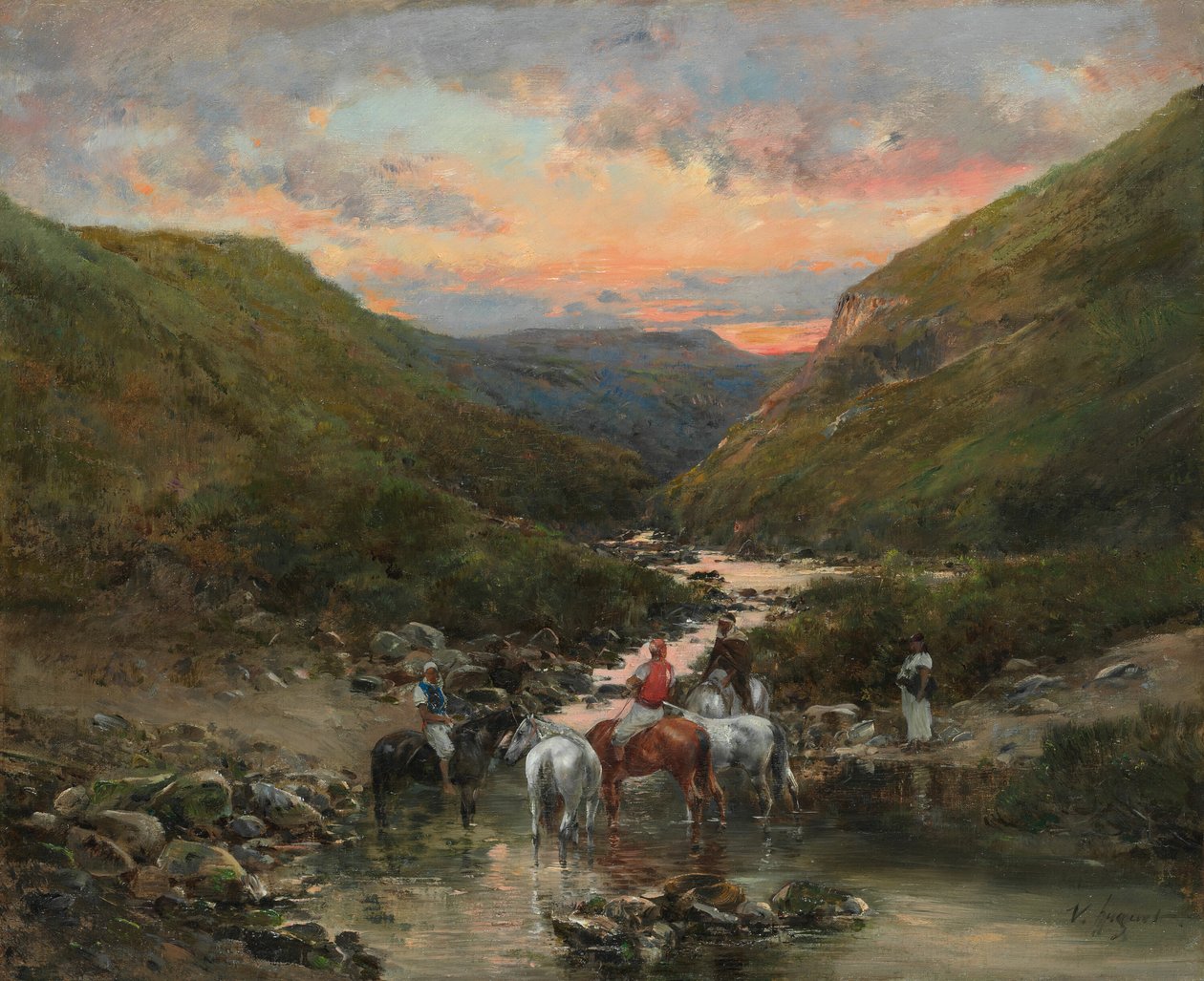 Ravine nær Biskra, 18901900. av Victor Huguet