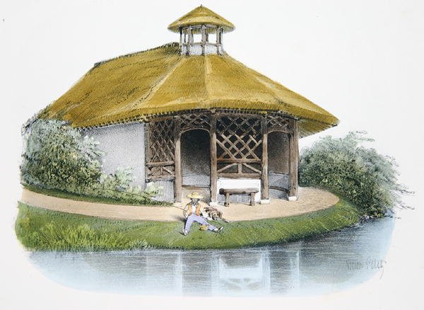 Rustikk paviljong, illustrasjon fra 