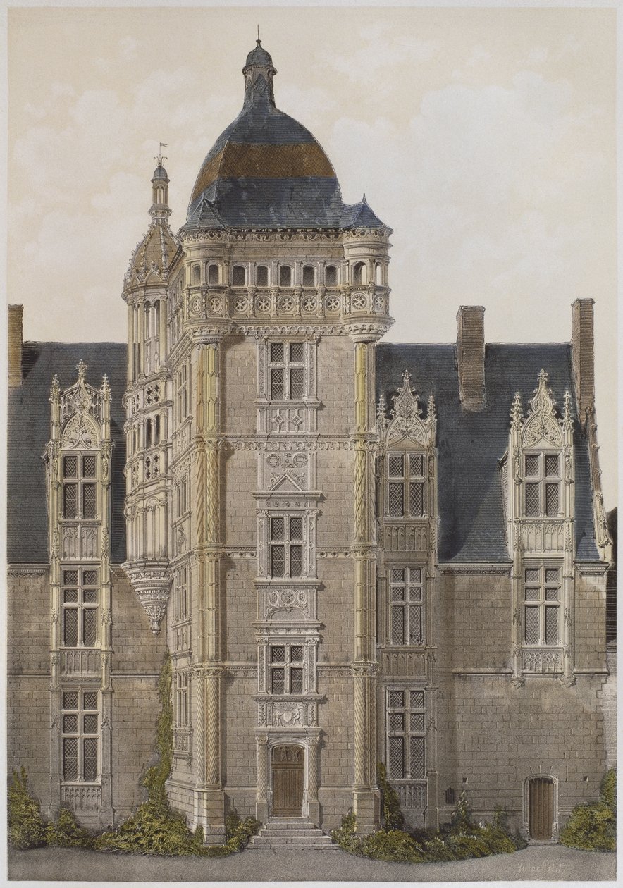 Chateau of Saint-Ouen, Mayenne, illustrasjon fra 