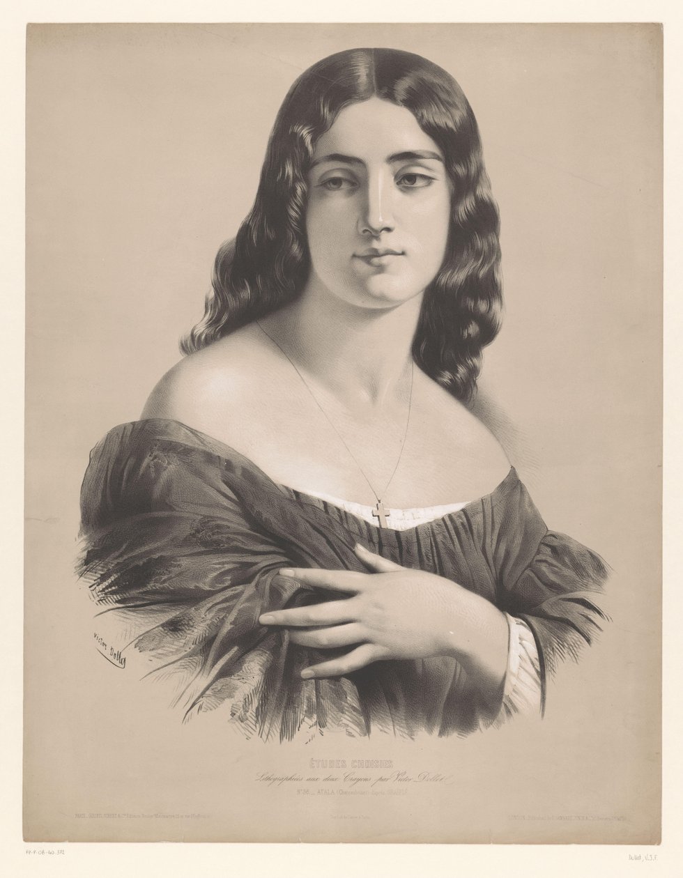 atala Atala (Chateaubriant) (tittel på objekt) Studier av utvalgte artister (serietittel) Etudes choisies (serietittel på objekt) av Victor Jean François Dollet