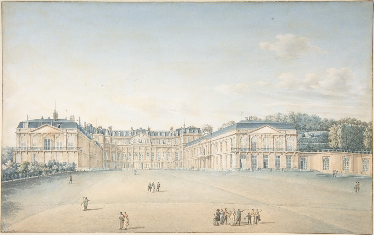Gårdsplassen ved Château de Saint-Cloud av Victor Jean Nicolle