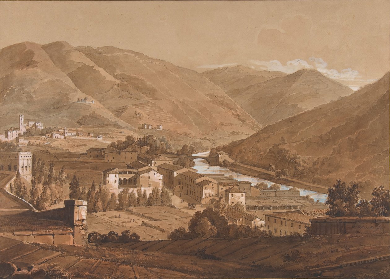 By i en alpedal, n.d. av Victor Jean Nicolle