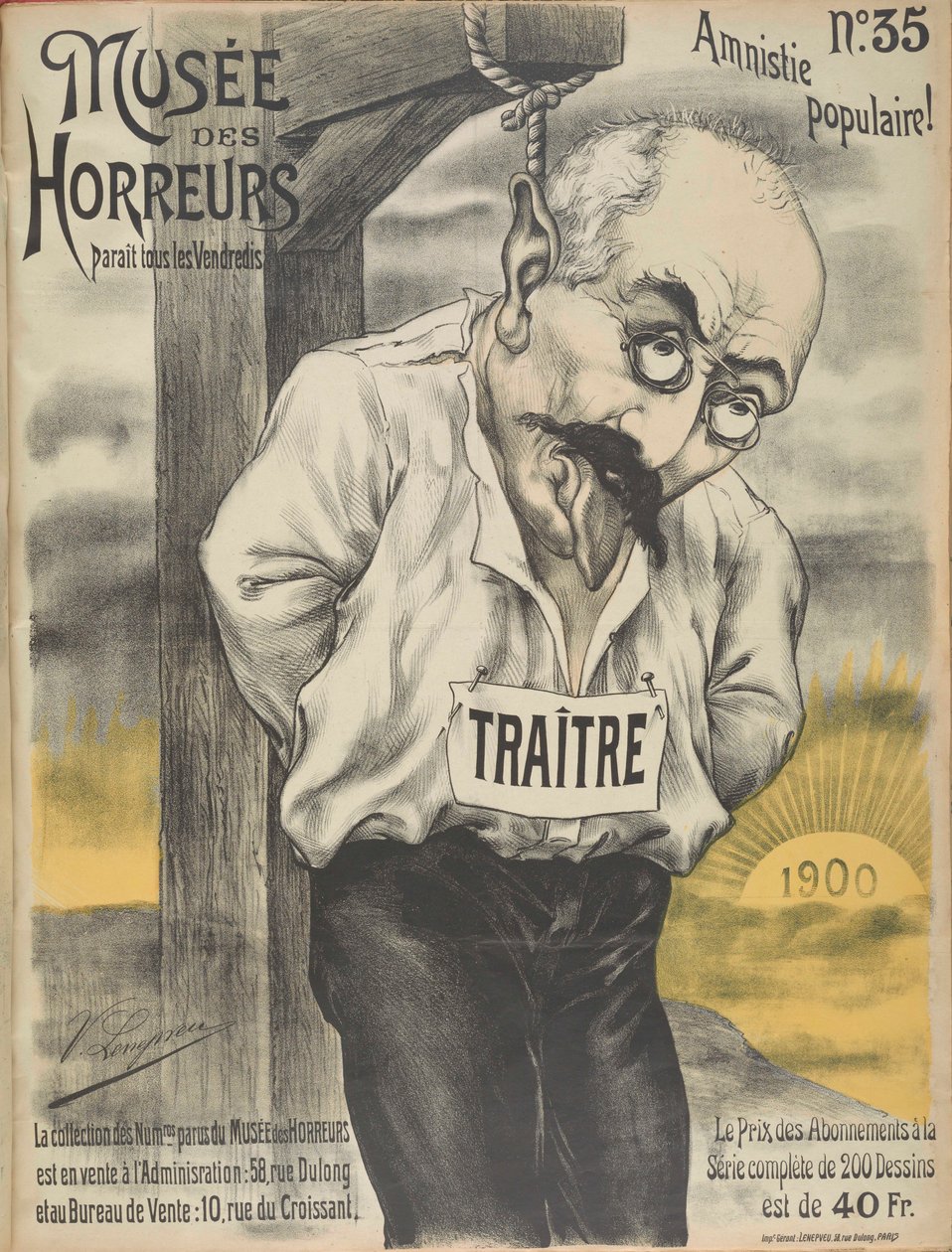 Museum of Horrors Gallery of Horrors: Alfred Dreyfus, 1900. av Victor Lenepveu