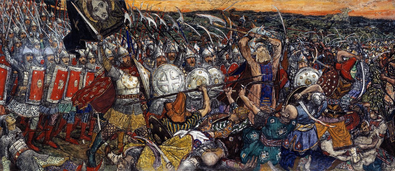 Bataille de Koulikovo - Slaget ved Kulikovo 8. september av Victor Mikhailovich Vasnetsov