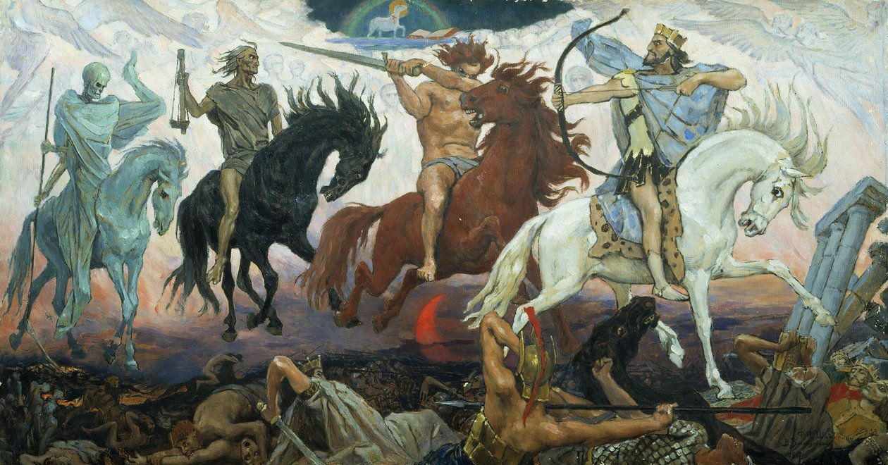 The Four Horsemen of the Apocalypse, 1887 av Victor Mikhailovich Vasnetsov