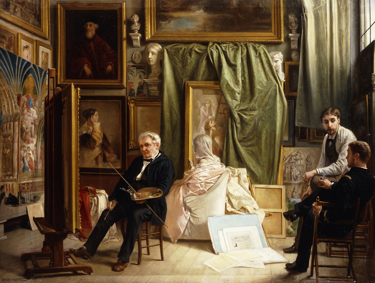 Kunstnerens studio, av Victor Mottez