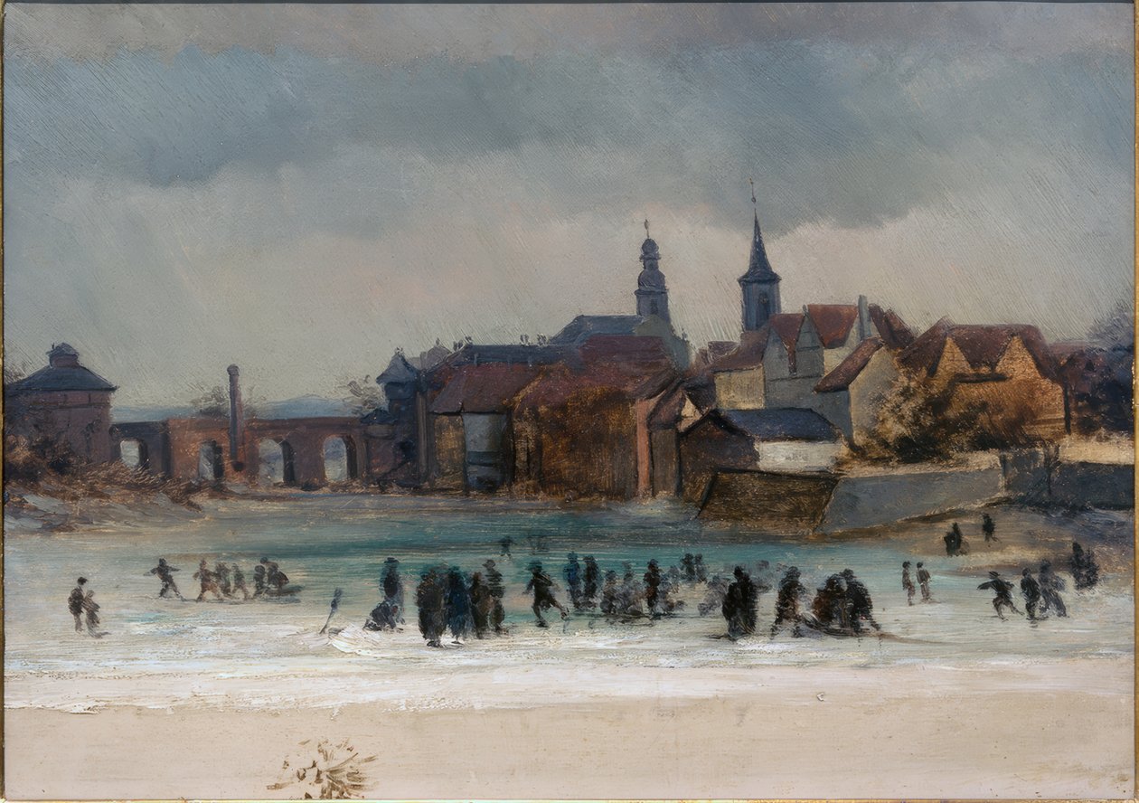 Utsikt over Sachsenhausen og den gamle broen av Victor Müller