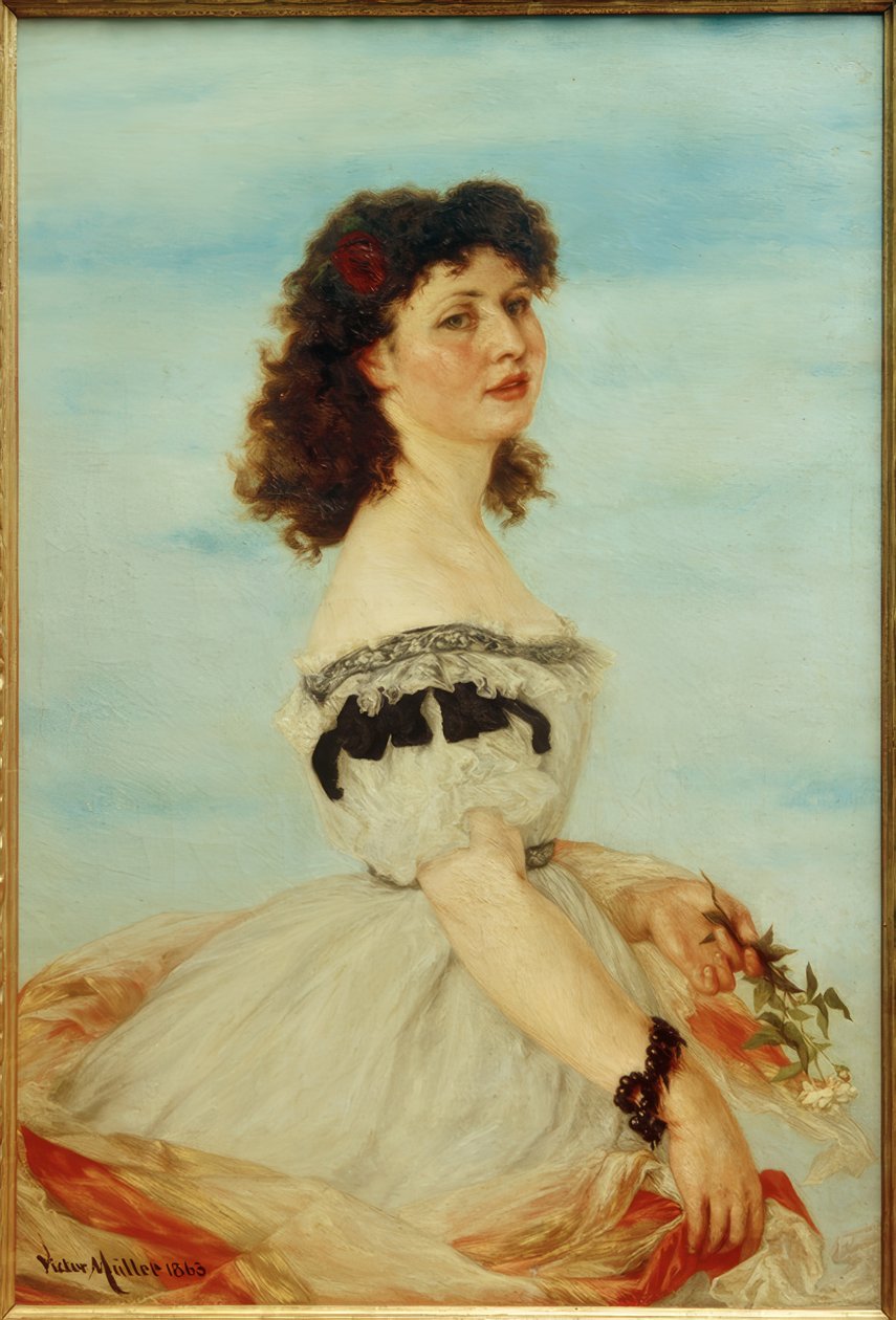 V. Müller, Portrett av Berta von Radowitz som ung jente av Victor Müller