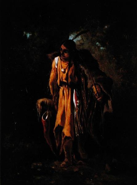 In the Woodlands (olje på panel) av Victor Nehlig