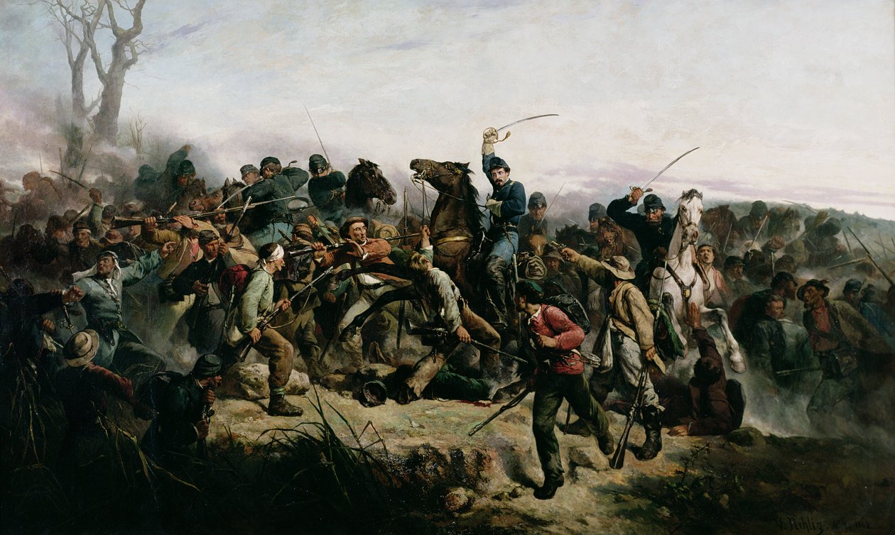 Kavaleriet til Lt. Henry B. Hidden, 1862 av Victor Nehlig