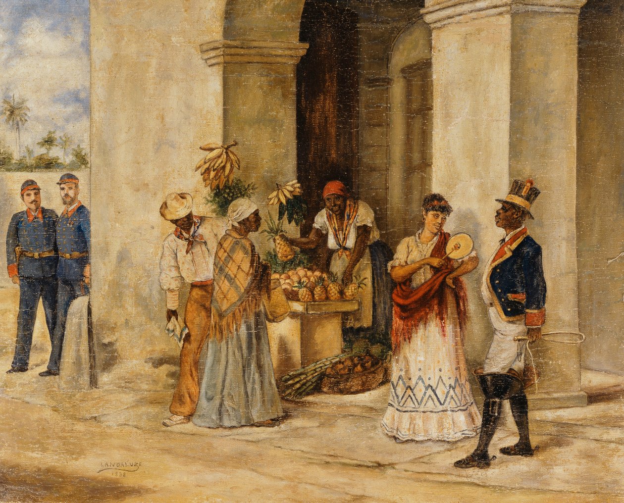 En lokal scene, 1888 av Victor Patricio Landaluce