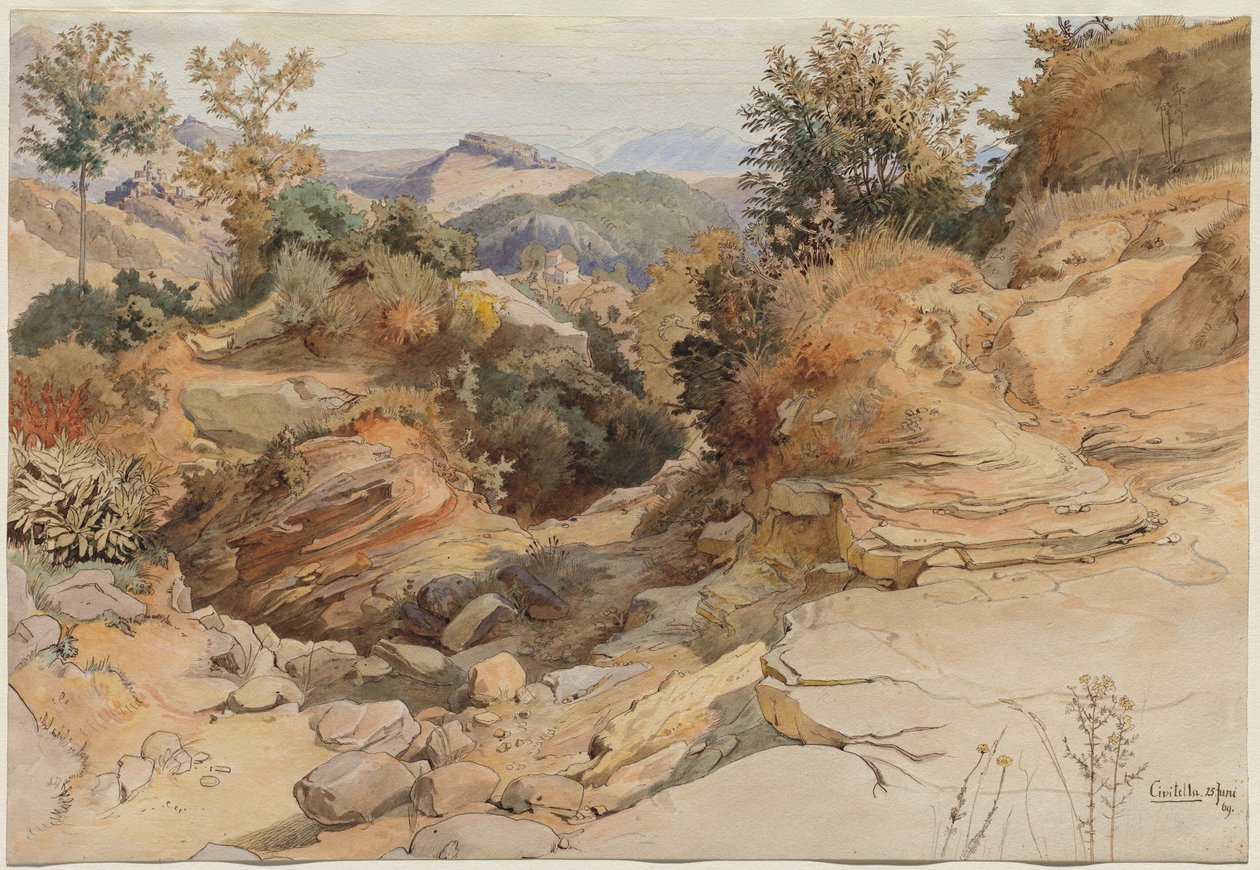 Sabine Hills og Rocca Santo Stefano, sett fra Civitella av Victor Paul Mohn