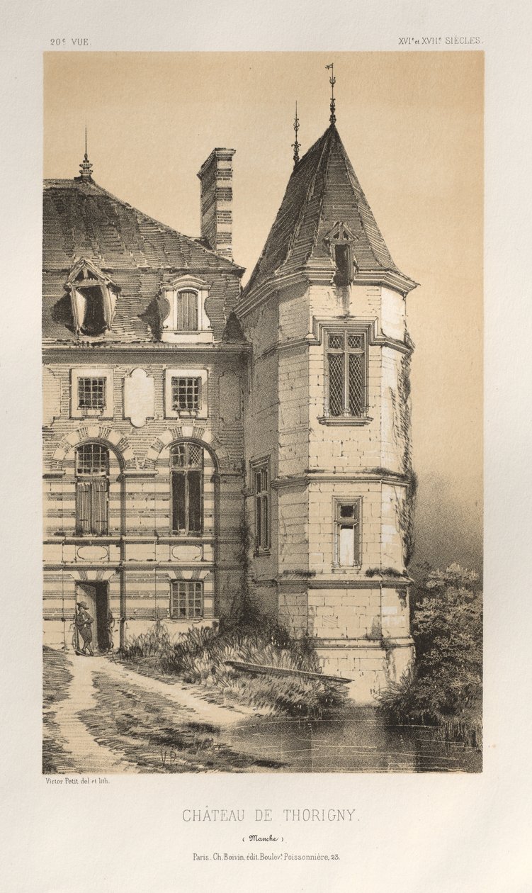 Architecture Pittoresque ou Monuments des xveme. Et xvieme. Siecles: Chateaux De France des XV et XVI Siecles: Pl. 20, Chateau De Thorigny (Manche)   1312301   no       norwegian Successfully Translated  Original: Wild flowers: Teasel (colour photo) Transl av Victor Petit
