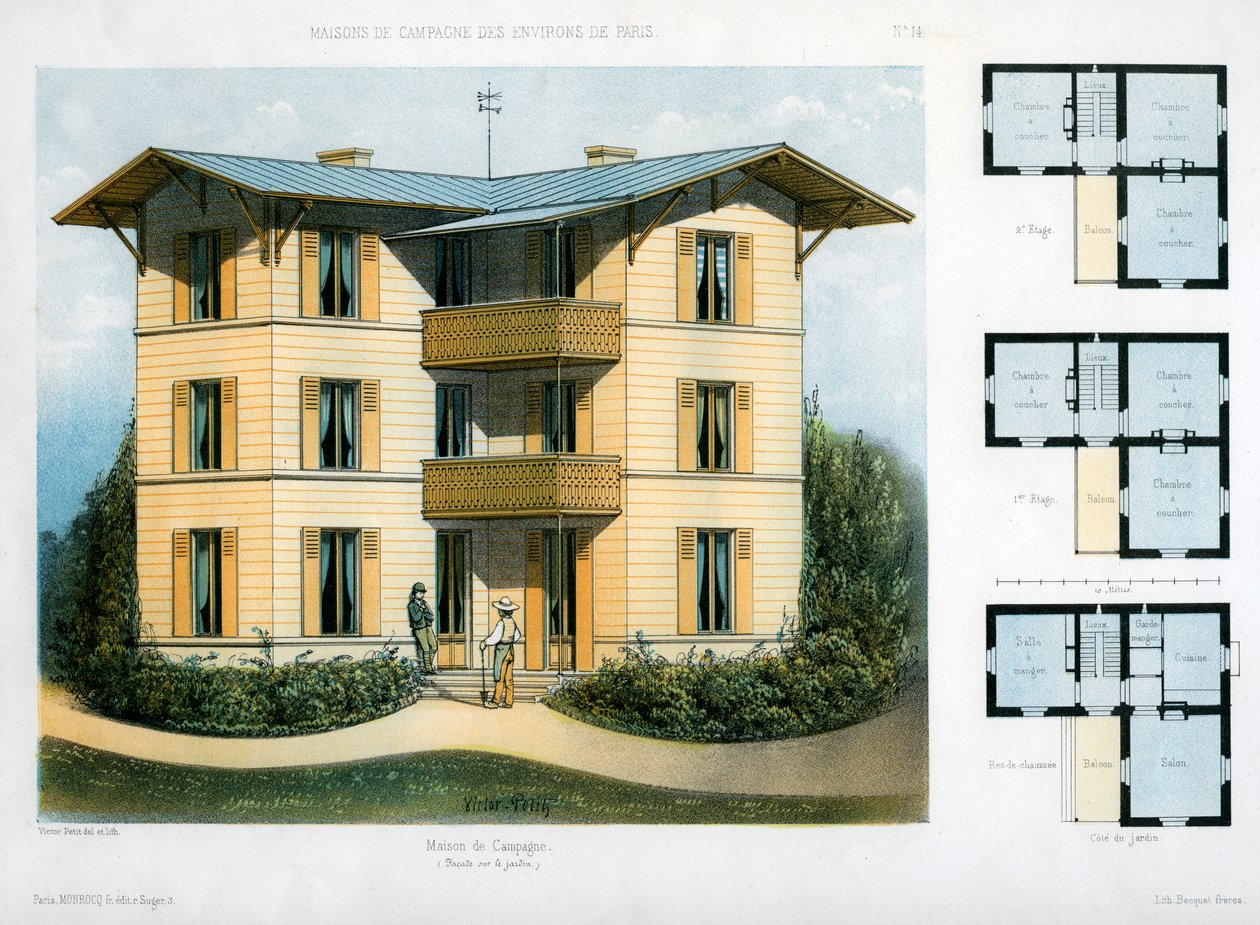 Landsted, c1860 av Victor Petit