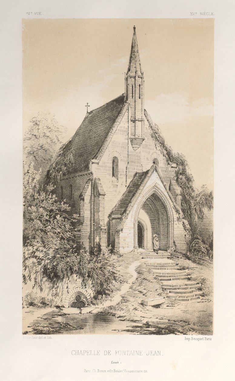 ...Pl.22, kapell av Fontaine-Jean Loiret, utgitt 1860. av Victor Petit
