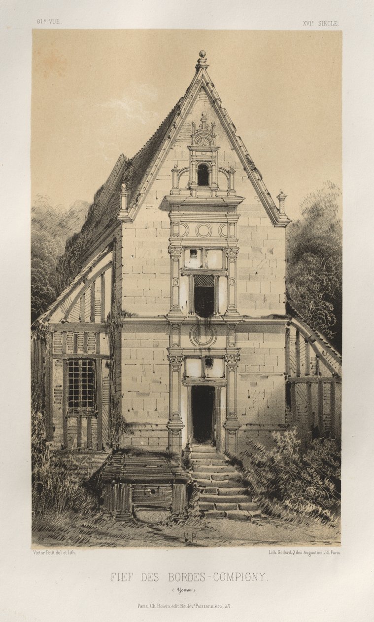 ...pl. 81, FIEf Des Bordes-Compigny Yonne, 1860. av Victor Petit