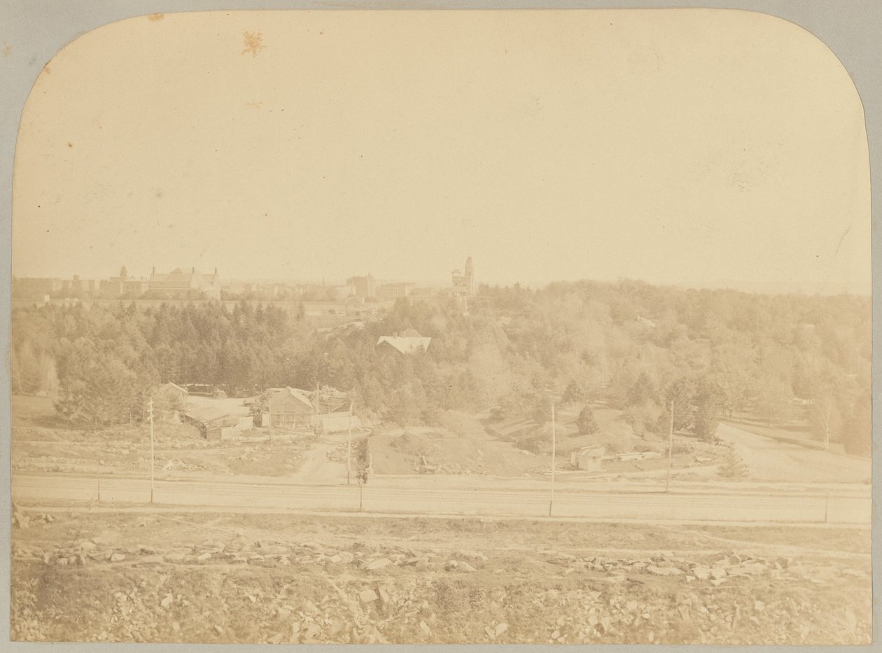 Pl. XVIII. Central Park sett fra museet av Victor Prevost, Gaston L. Feuardent and Co., New York