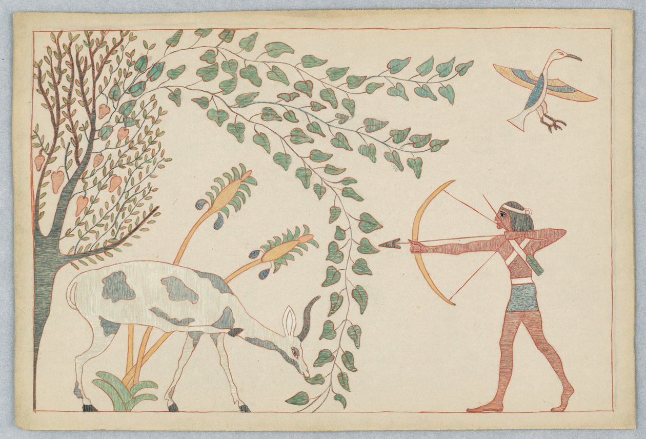 Hjorten og vintreet, illustrasjon for Aesops fabler av Victor Wilbour