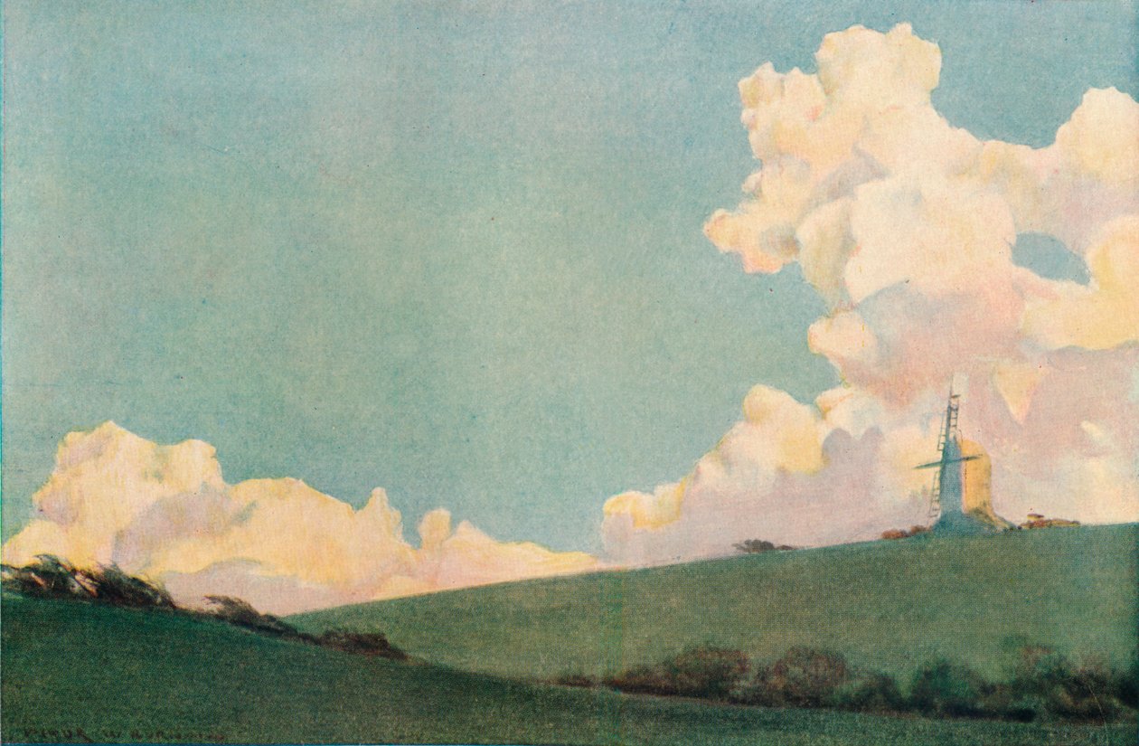 Cumulus-skyen, c1888-1925, 1925 av Victor Wyatt Burnand