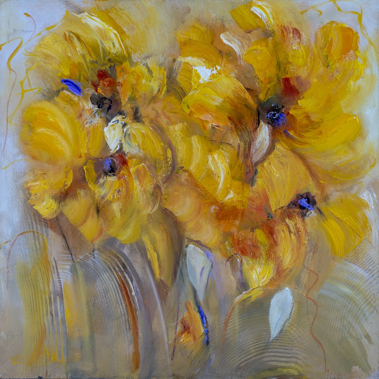Morning Flower, 2022 (olje på lerret) av Victoria Montesinos