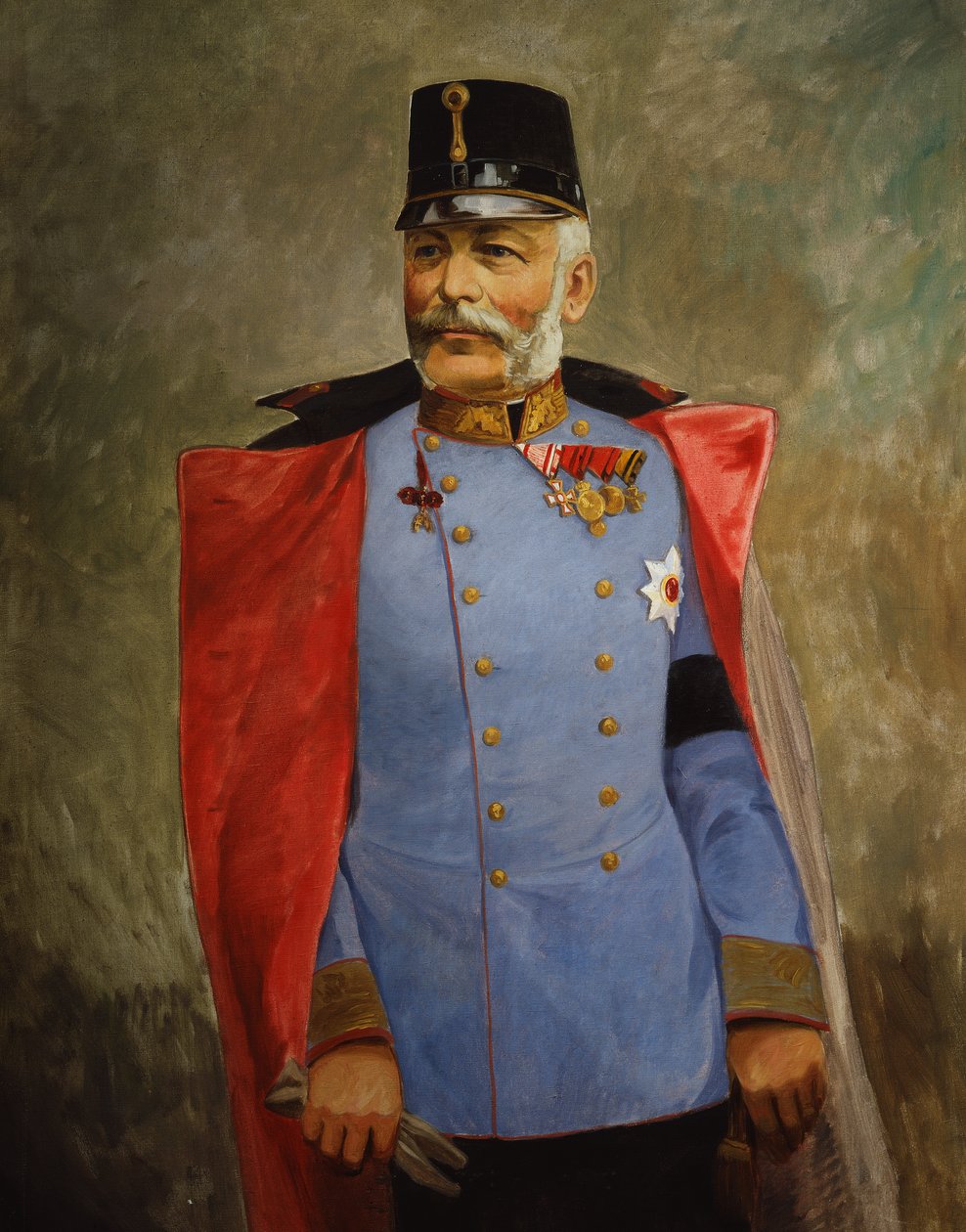 Erkehertug Friedrich, hertug av Teschen, ca. 1916 (olje på lerret) av Vienna Nedomansky Studio