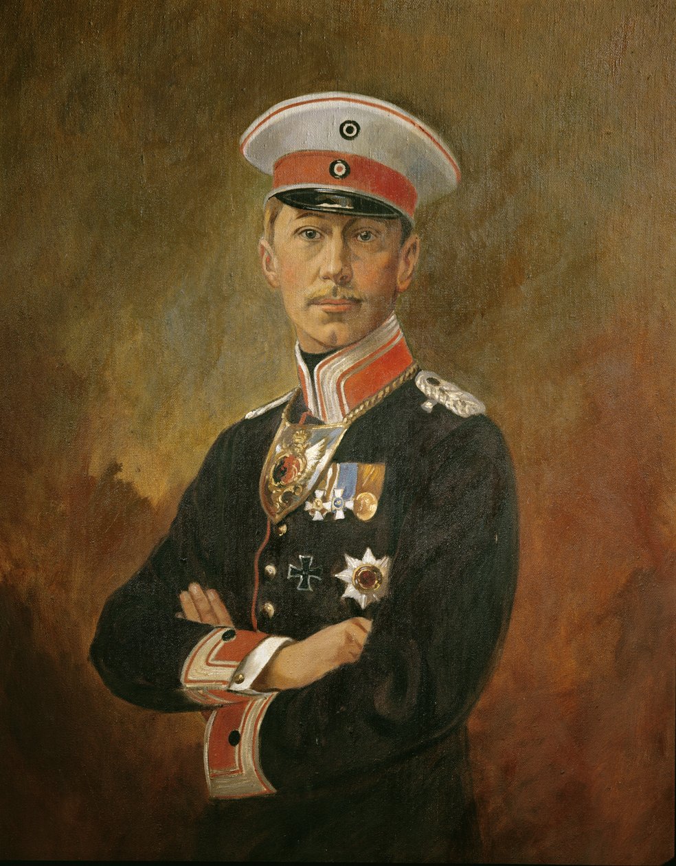 Kronprins Wilhelm av Hohenzollern, ca. 1916 (olje på lerret) av Vienna Nedomansky Studio