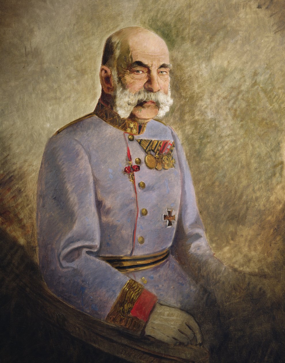 Franz Joseph I av Østerrike, ca. 1916 (olje på lerret) av Vienna Nedomansky Studio
