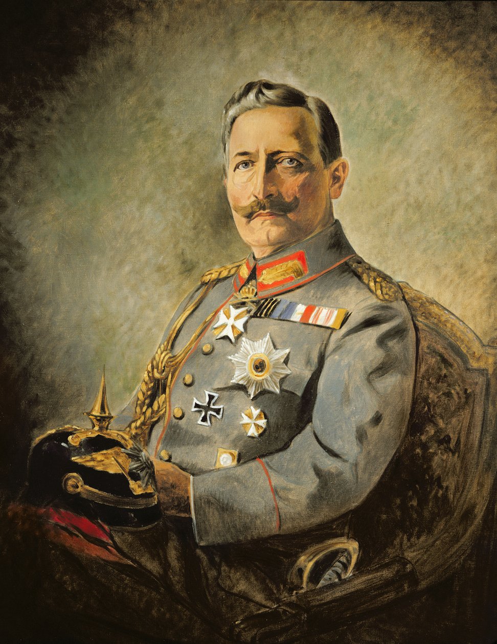 Wilhelm II, tysk keiser, ca. 1916 (olje på lerret) av Vienna Nedomansky Studio