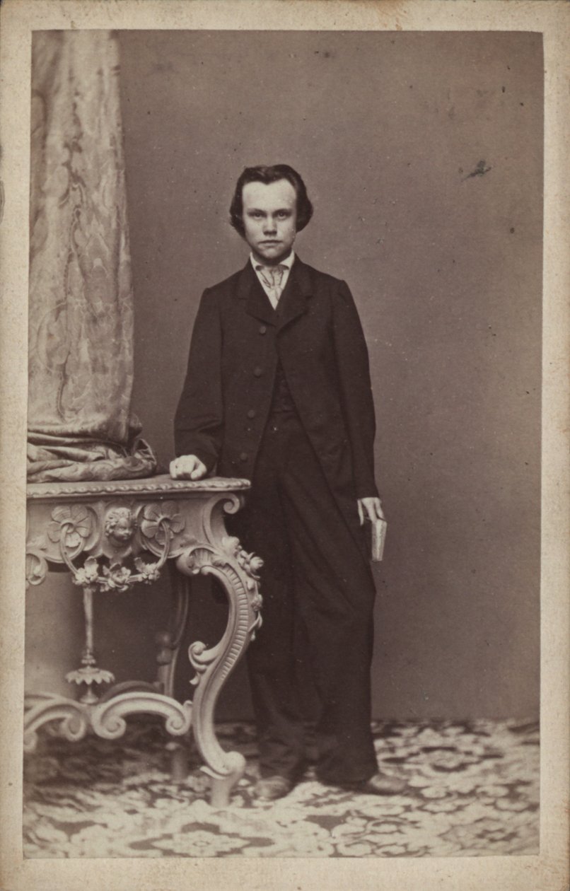 Portrett av komponisten Anton Rubinstein 1829-1894. av Vienna . Photo studio Franz Schultz