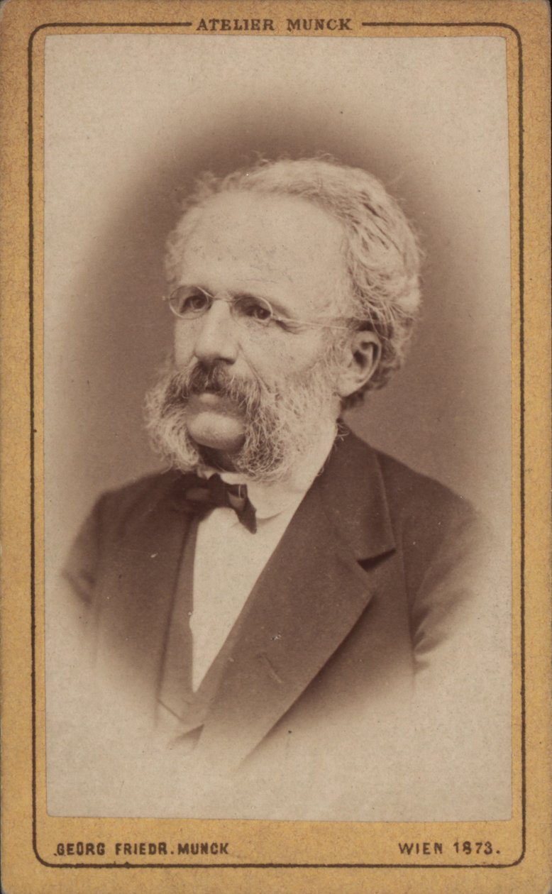 Portrett av komponisten August Wilhelm Ambros 1816-1876, 1773. av Vienna . Photo studio Georg Friedrich