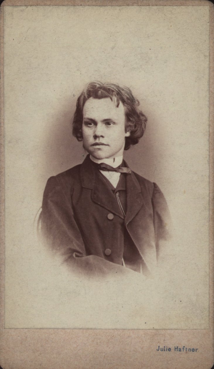 Portrett av komponisten Anton Rubinstein 1829-1894. av Vienna . Photo studio Julie Haftner