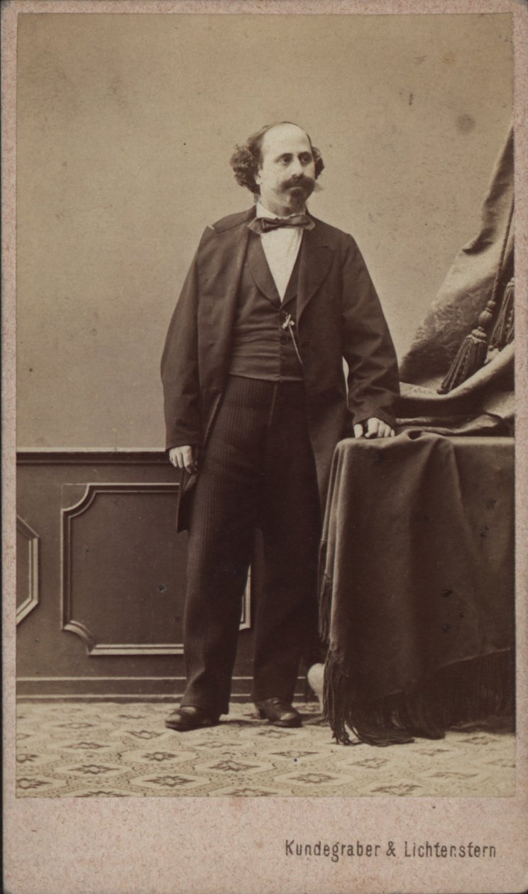 Portrett av fiolinisten og komponisten Moritz Kässmayer 1831-1884, ca 1865. av Vienna . Photo studio Kundegraber and