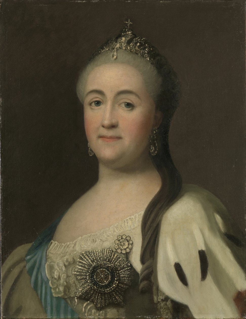 Portrett av keiserinne Katarina II 1729-1796. av Vigilius Erichsen
