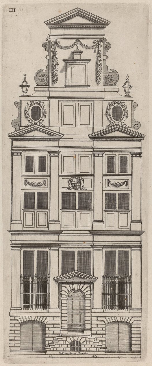 Nederlandsk fasadehøyde: pl. 3 av Vignola