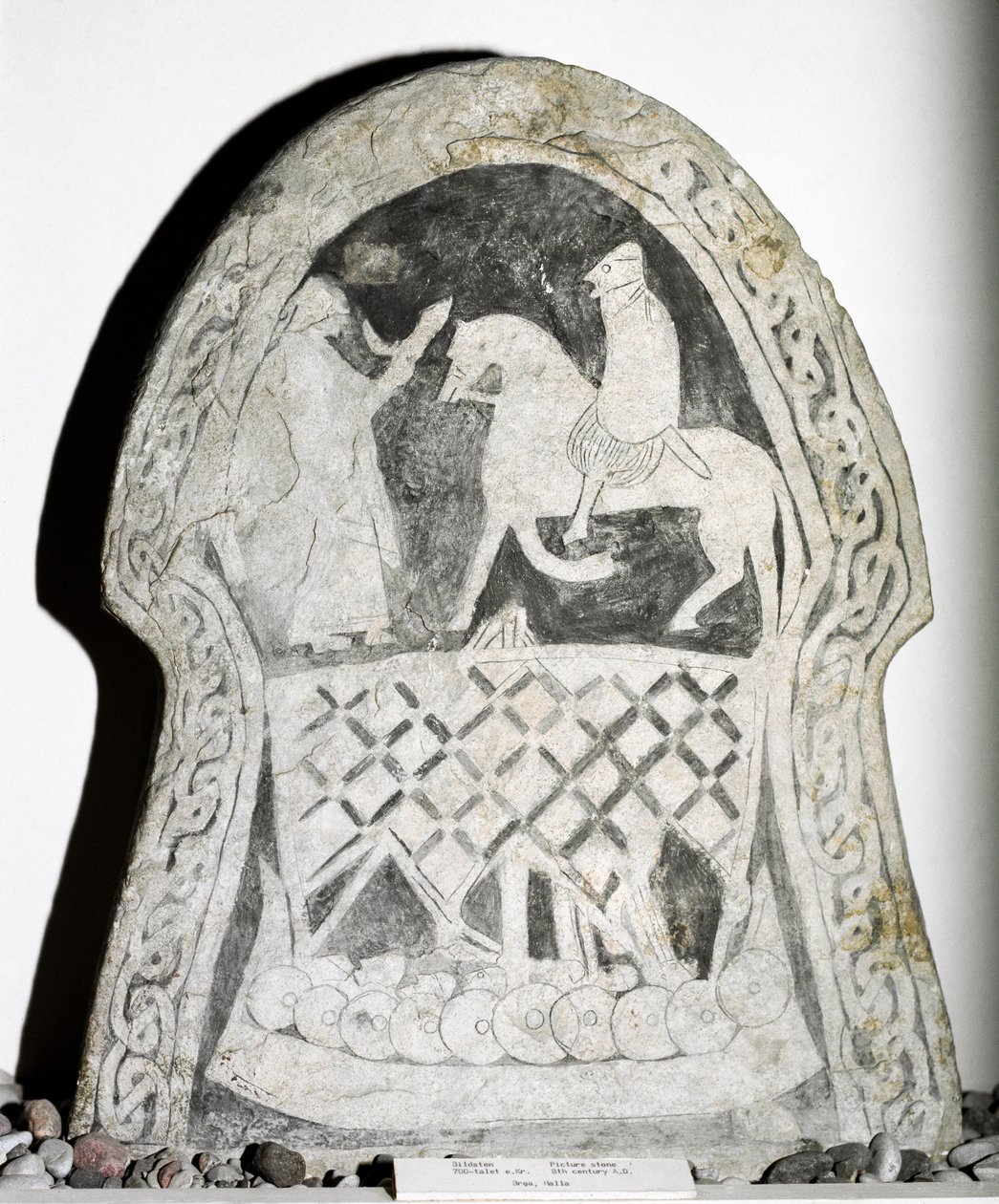 Runestein med rytter, 7.-8. århundre av Viking