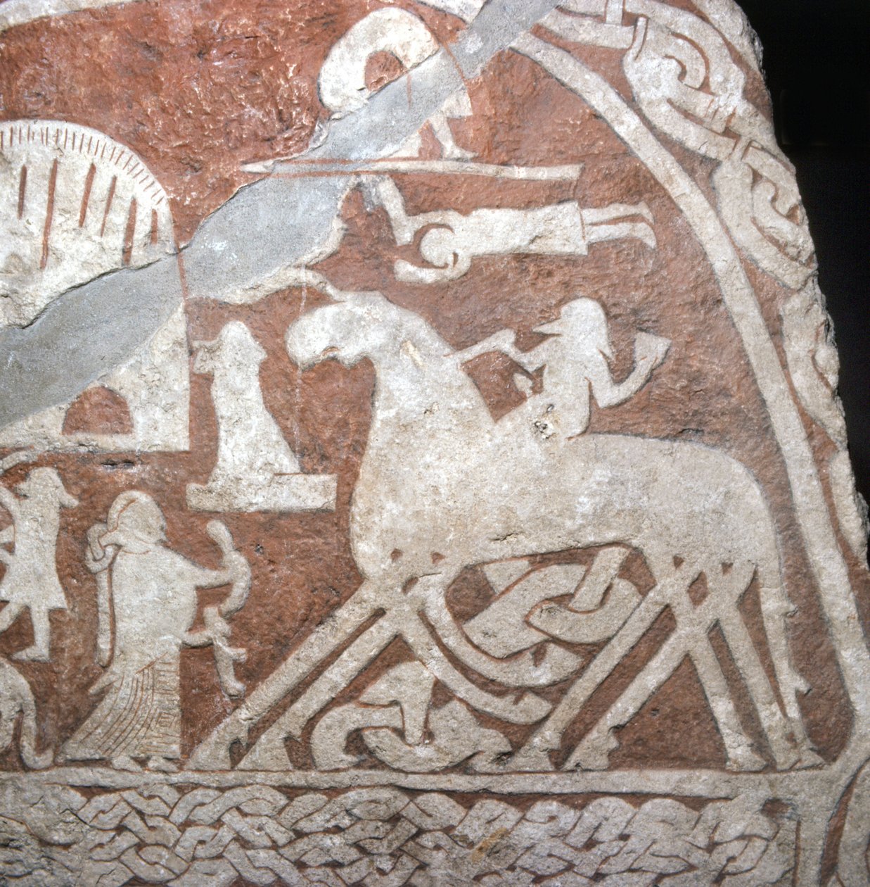 Wotan (Odin), på sin åttebeinte hest Sleipnir - Viking Runes fra øya Gotland (Sverige) av Viking Viking