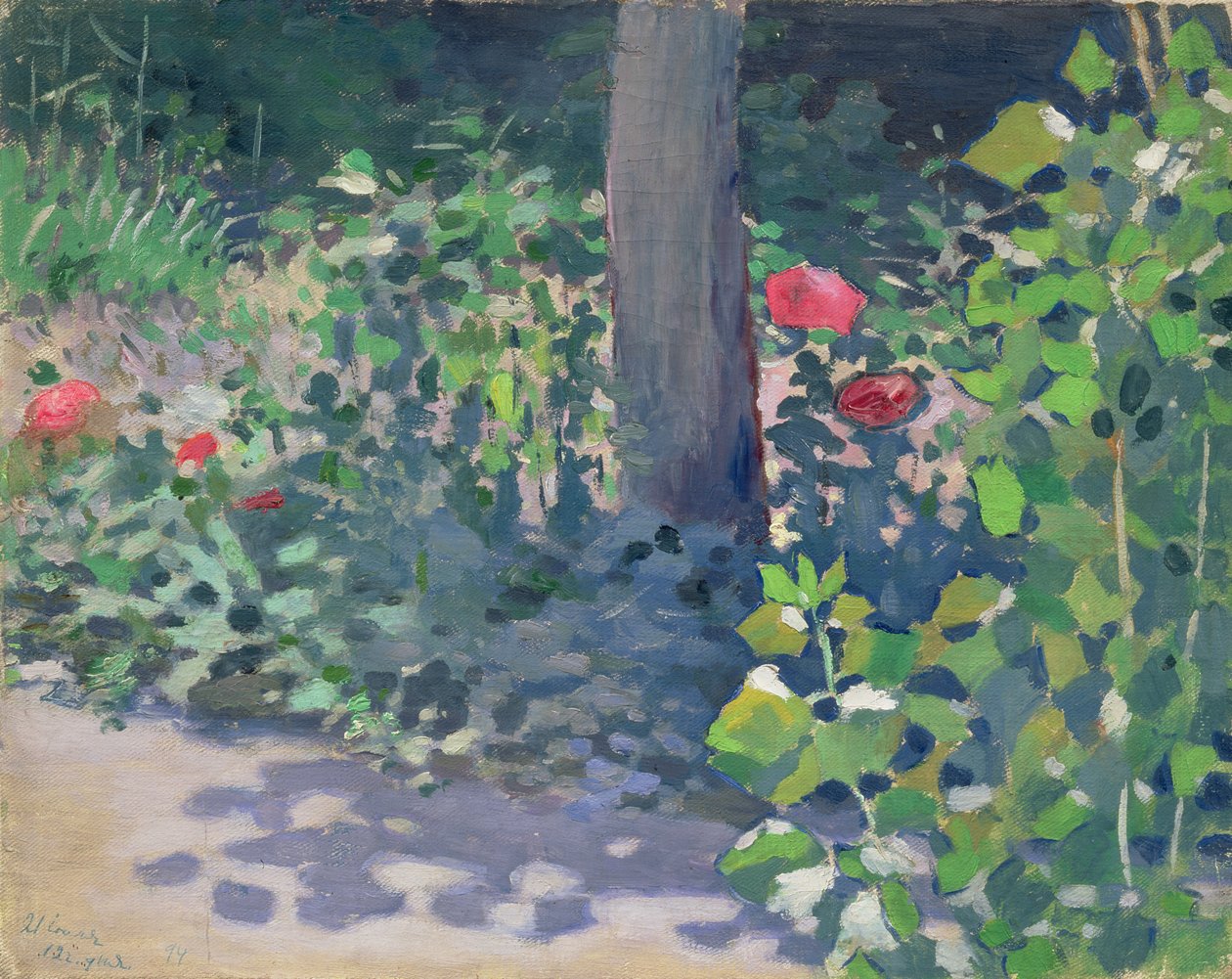 Studie av valmuer i hagen, 1894 av Viktor Elpidiforovich Borisov Musatov