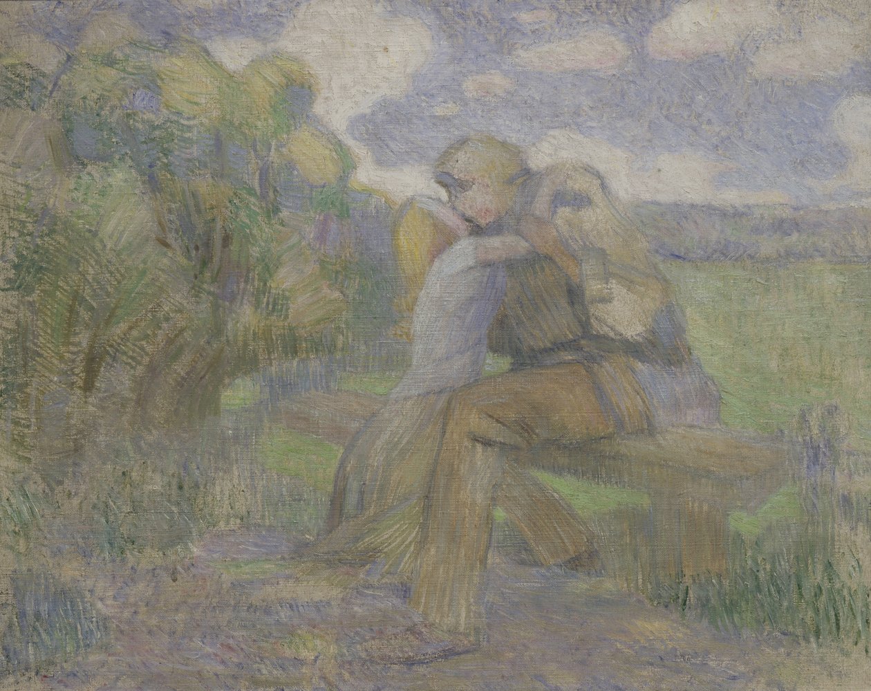 Kysset, 1897 av Viktor Elpidiforovich Borisov Musatov